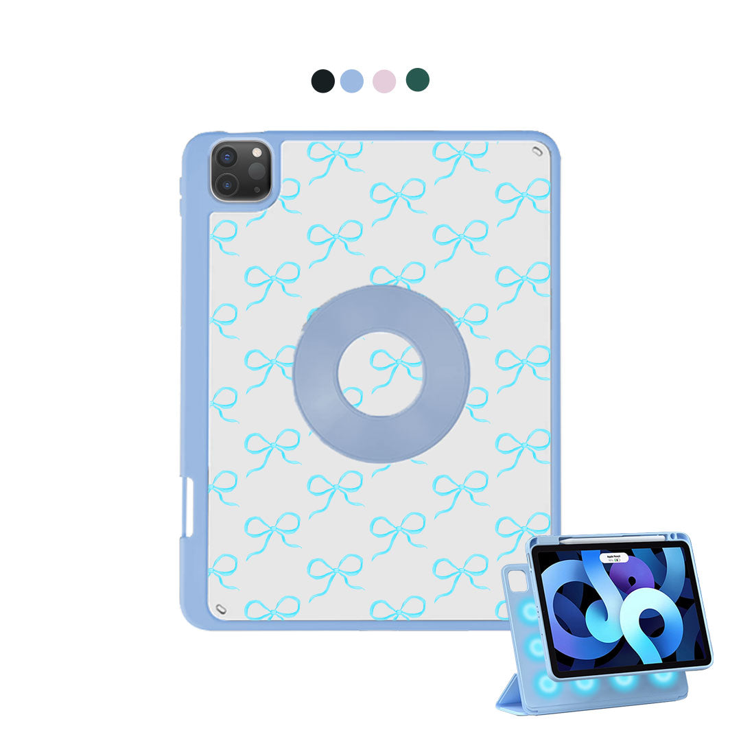 iPad Detachable Flip Cover - Coquette Blue Bow