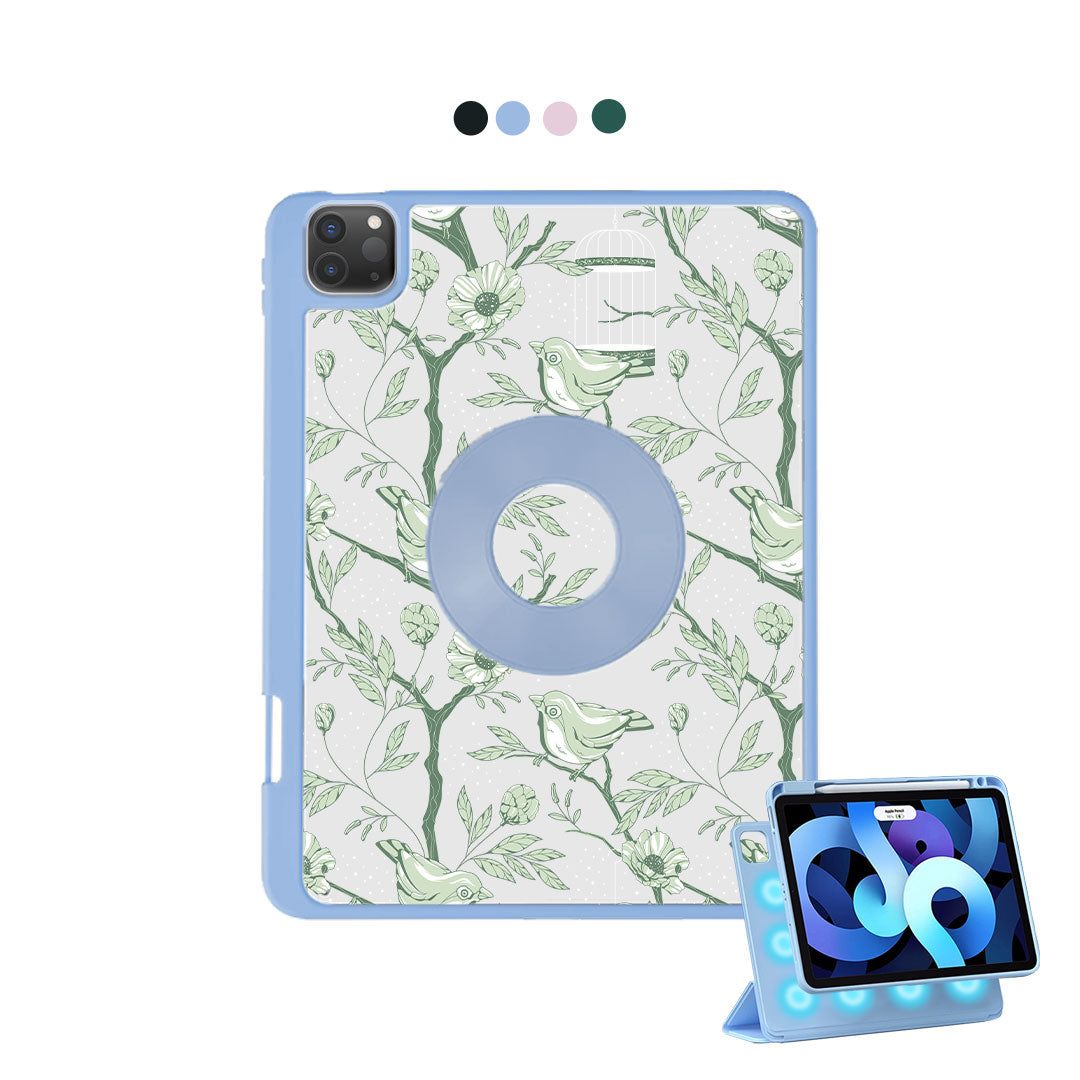 iPad Detachable Flip Cover - Lovebird Monochrome 4.0