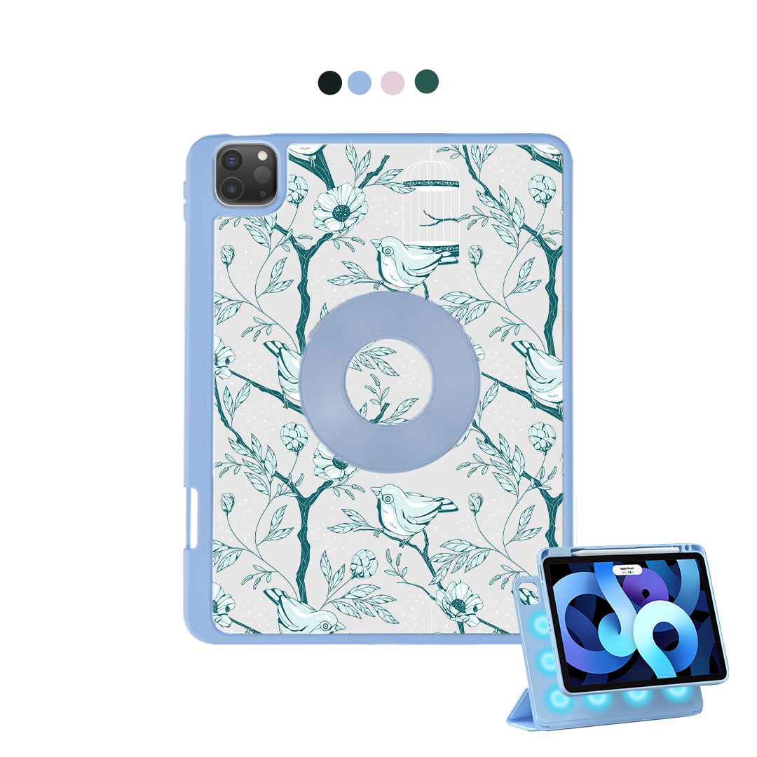 iPad Detachable Flip Cover - Lovebird Monochrome 6.0