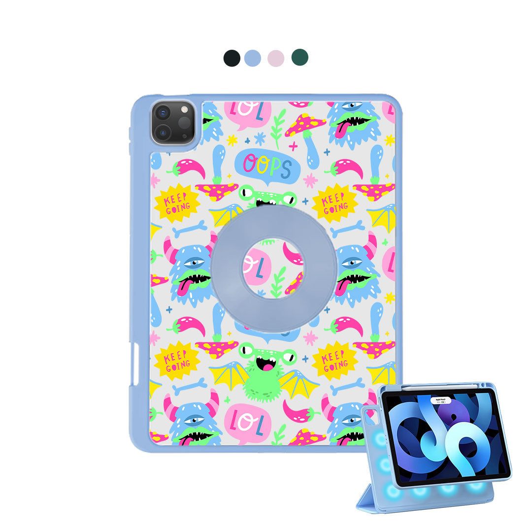 iPad Detachable Flip Cover - Monster Say Keep Going