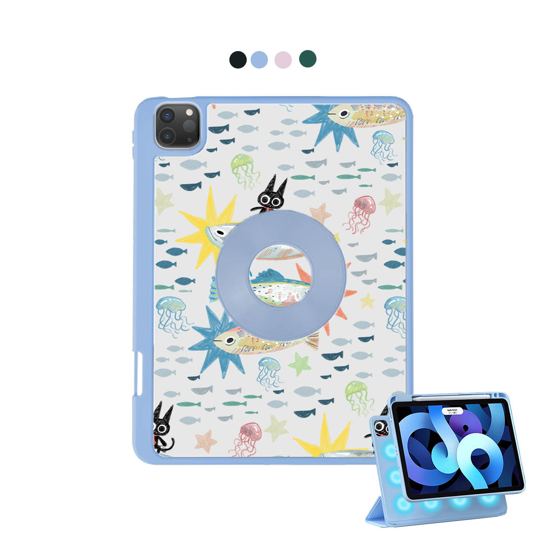 iPad Detachable Flip Cover - The Fish Surfer