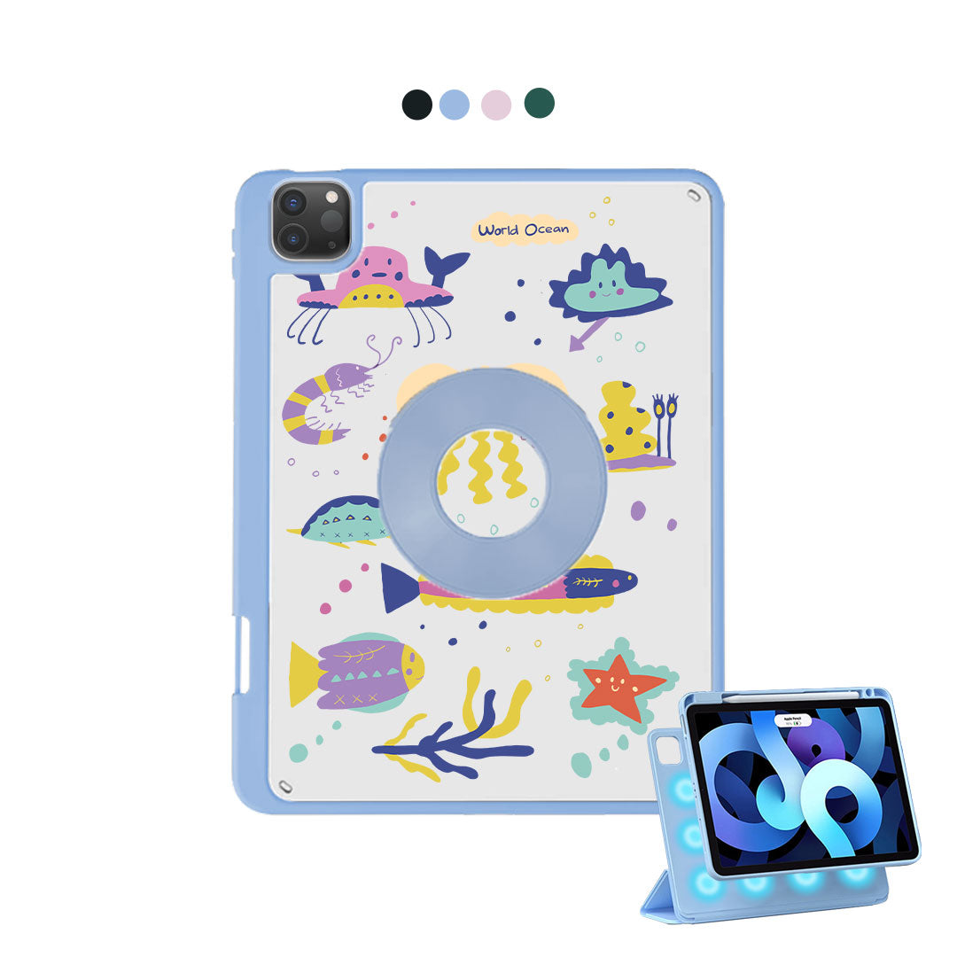 iPad Detachable Flip Cover - Ocean World
