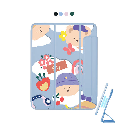 iPad Detachable Flip Cover - Bear in Style