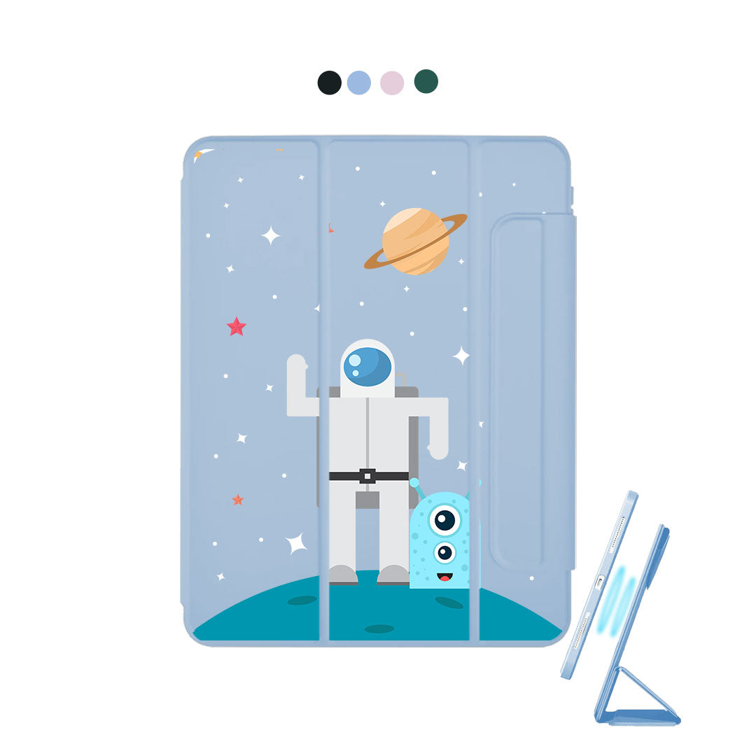 iPad Detachable Flip Cover - Blue Alien