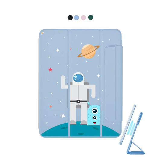 iPad Detachable Flip Cover - Blue Alien