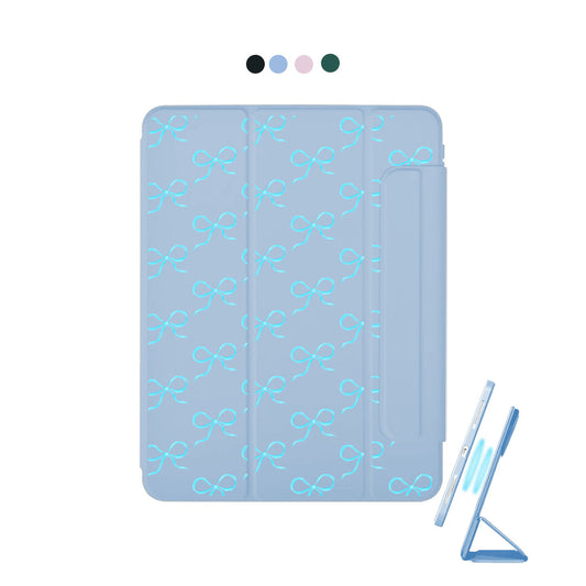 iPad Detachable Flip Cover - Coquette Blue Bow