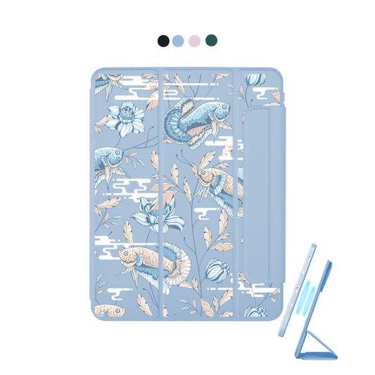iPad Detachable Flip Cover - Fish & Floral 4.0