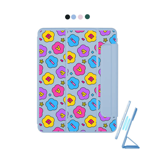iPad Detachable Flip Cover - Flower Petals Monogram 4.0