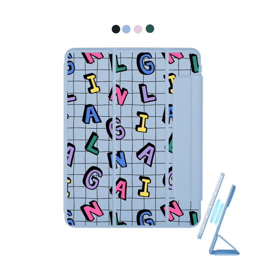iPad Detachable Flip Cover - Playful Monogram 2.0