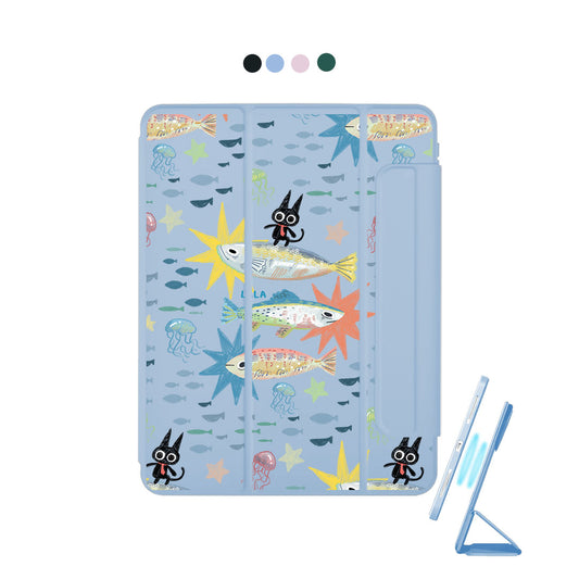 iPad Detachable Flip Cover - The Fish Surfer