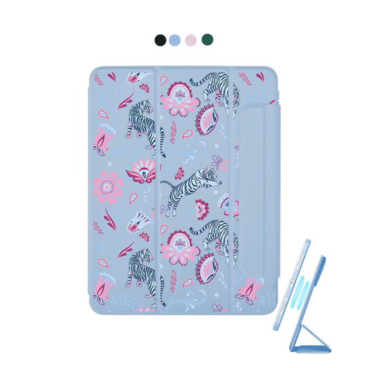 iPad Detachable Flip Cover - Tiger & Floral 3.0