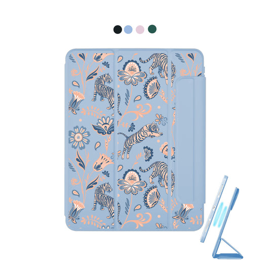 iPad Detachable Flip Cover - Tiger & Floral 5.0