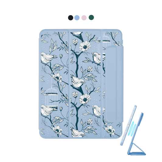 iPad Detachable Flip Cover - Lovebird Monochrome