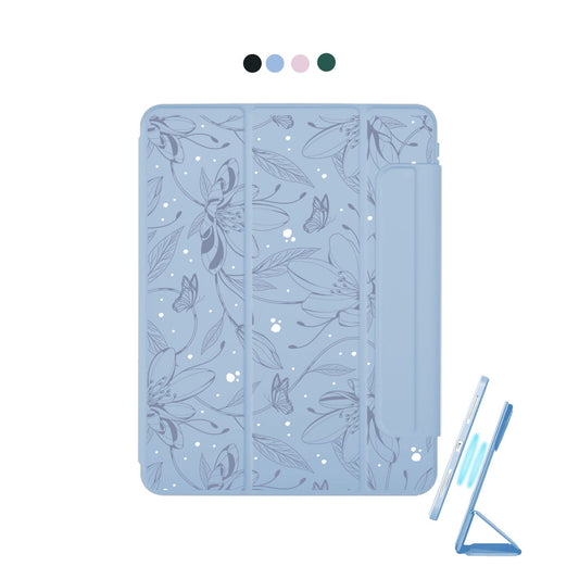 iPad Detachable Flip Cover - Sketchy Flower & Butterfly 2.0