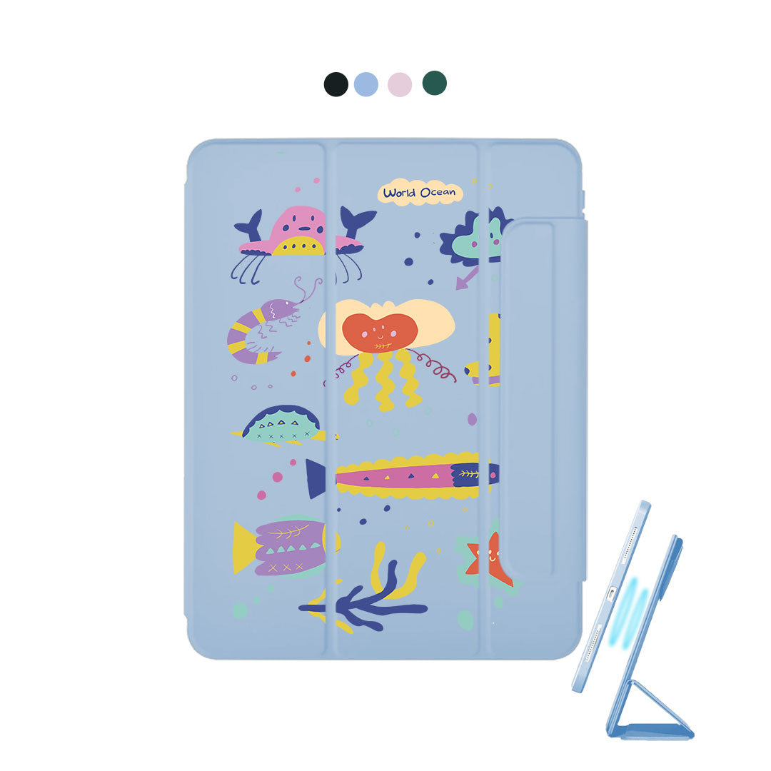 iPad Detachable Flip Cover - Ocean World