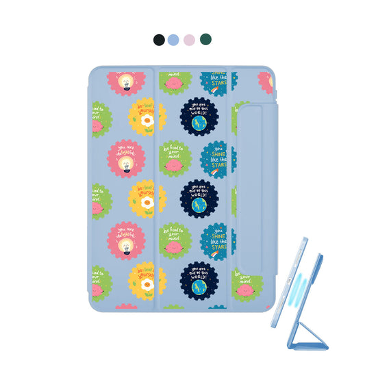 iPad Detachable Flip Cover - Quotes Stamps