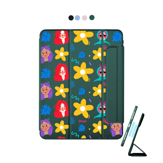 iPad Detachable Flip Cover - Daisy Faces