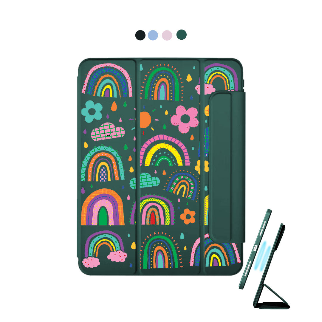 iPad Detachable Flip Cover - Rainbow