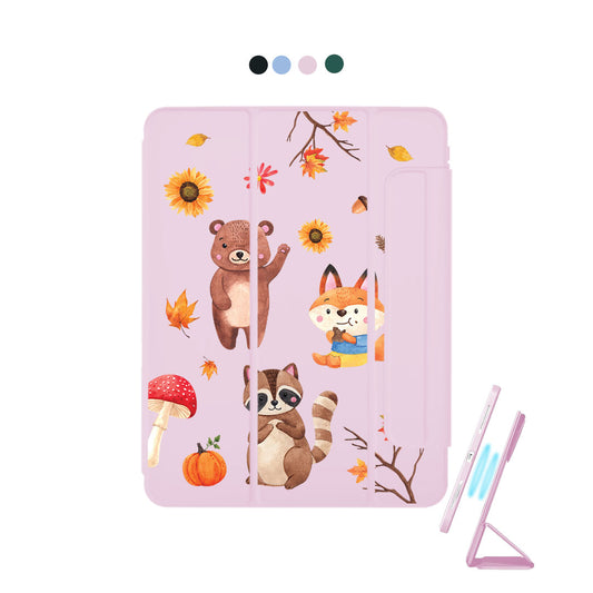 iPad Detachable Flip Cover - Autumn Animals