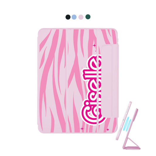 iPad Detachable Flip Cover - Barbie Zebra Pattern