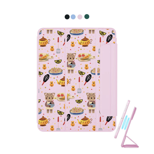 iPad Detachable Flip Cover - Cooking Cat