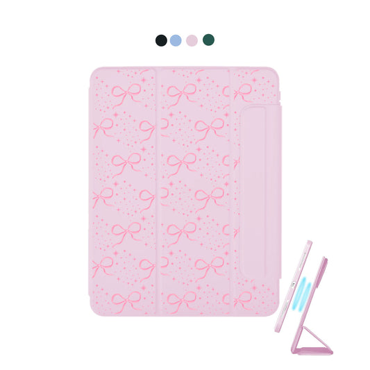 iPad Detachable Flip Cover - Coquette Glittery Bow