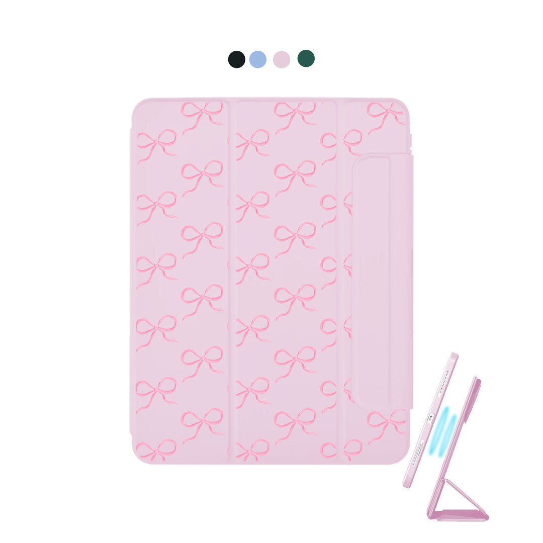 iPad Detachable Flip Cover - Coquette Pink Bow