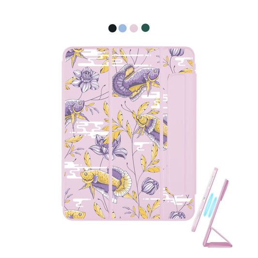 iPad Detachable Flip Cover - Fish & Floral 5.0