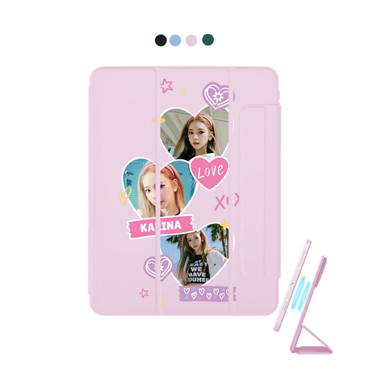 iPad Detachable Flip Cover - Face Grid Love
