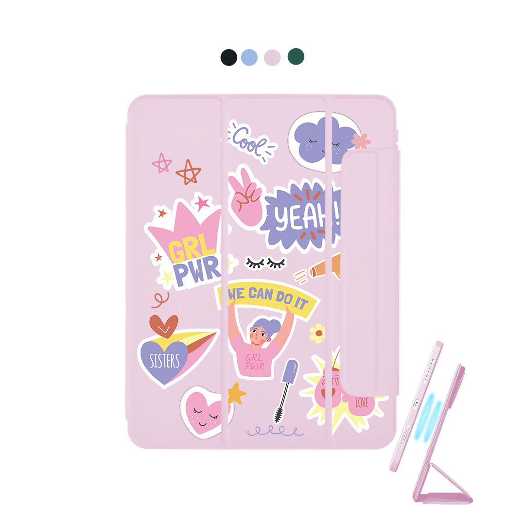 iPad Detachable Flip Cover - Girl Power Sticker Pack