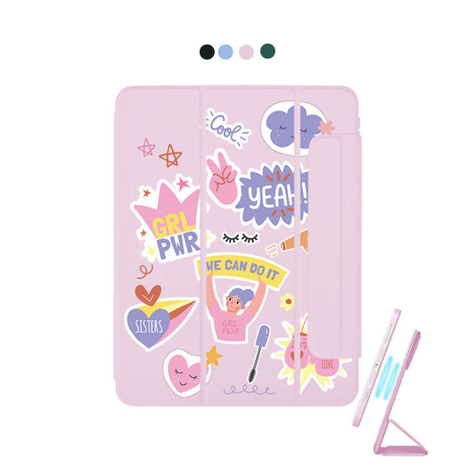 iPad Detachable Flip Cover - Girl Power Sticker Pack