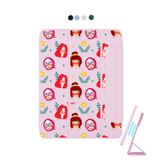 iPad Detachable Flip Cover - Lovely Faces