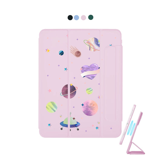 iPad Detachable Flip Cover - Pink Planet