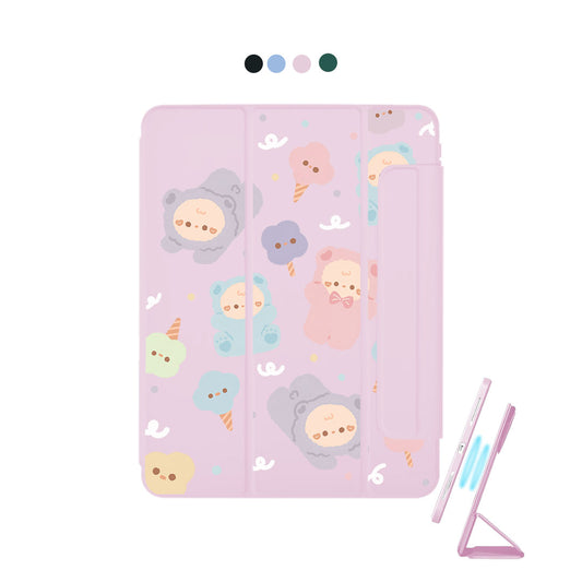 iPad Detachable Flip Cover - Cotton Teddy
