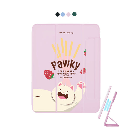 iPad Detachable Flip Cover - Pawky Cat