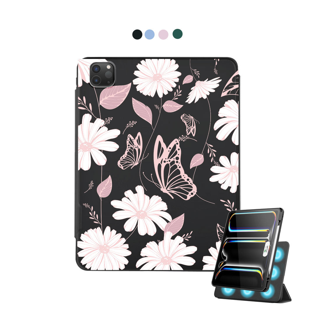 iPad Detachable Flip Cover - Butterfly & Daisy