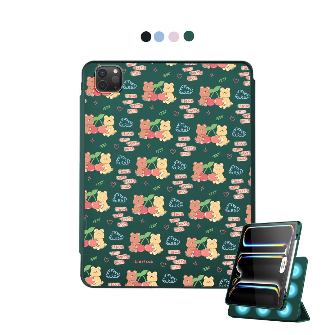 iPad Detachable Flip Cover - Cherry Bear