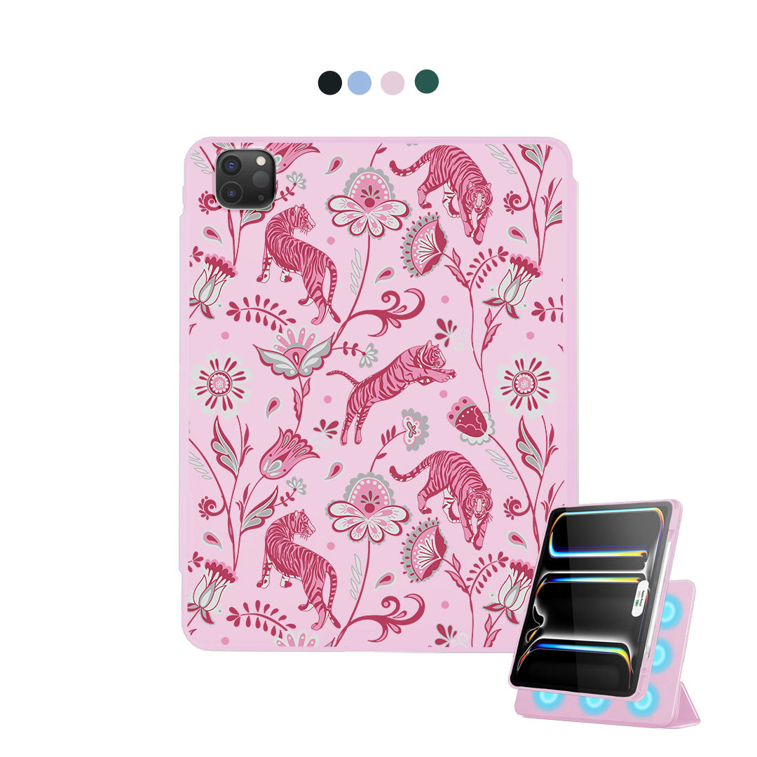 iPad Detachable Flip Cover - Tiger & Floral 7.0