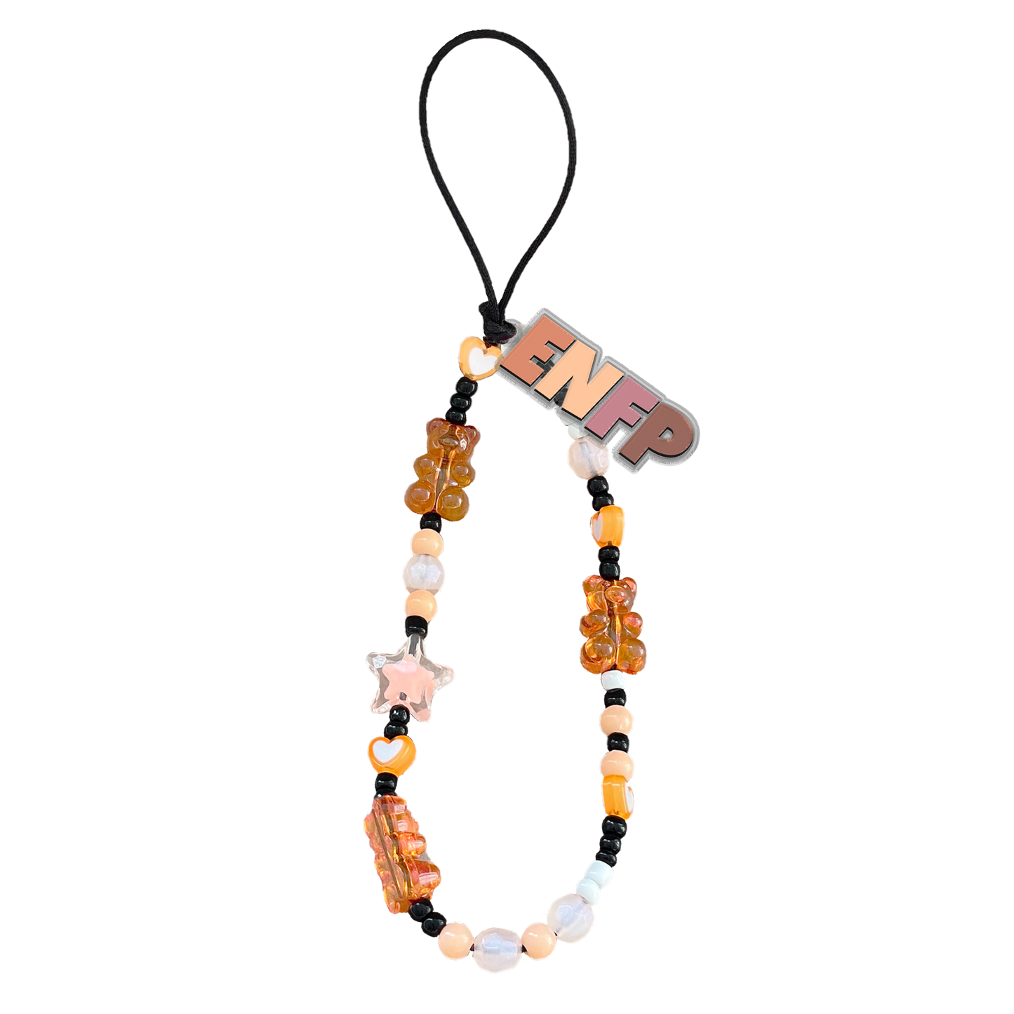 Beaded Strap with Acrylic Charm - ENFP