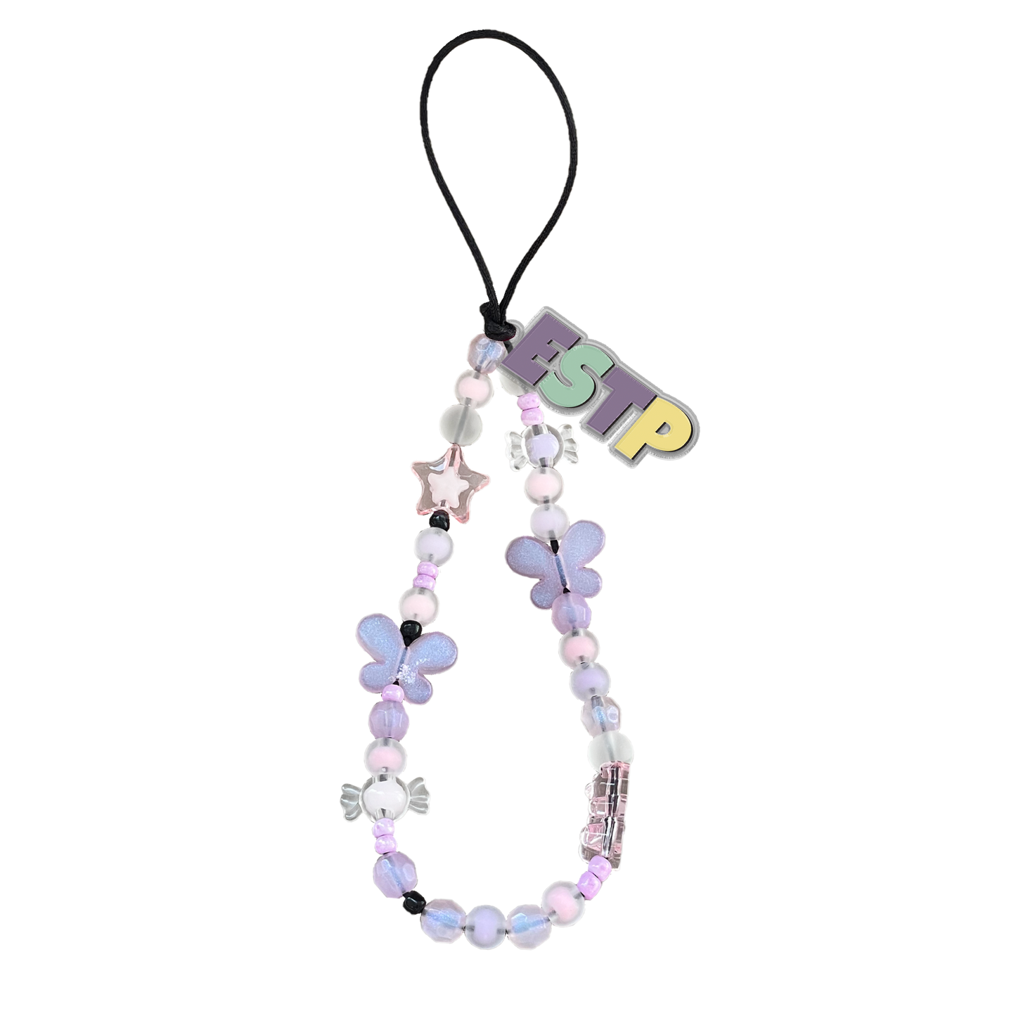 Beaded Strap with Acrylic Charm - ESTP