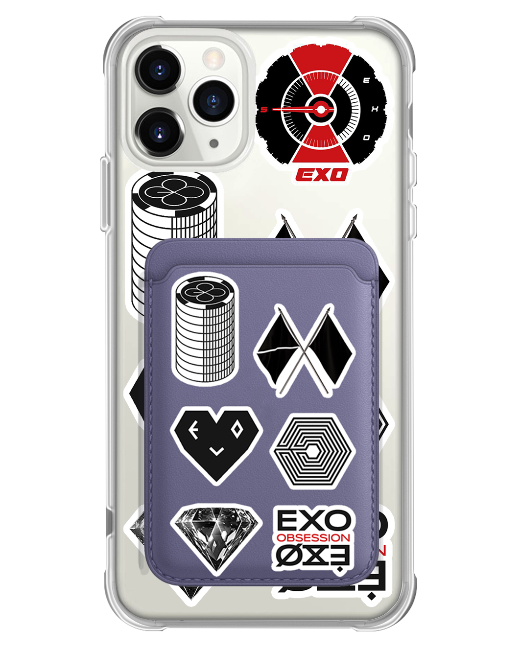 iPhone Magnetic Wallet Case - Exo Sticker Pack