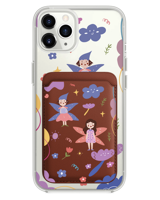 iPhone Magnetic Wallet Case - Fairy Pattern