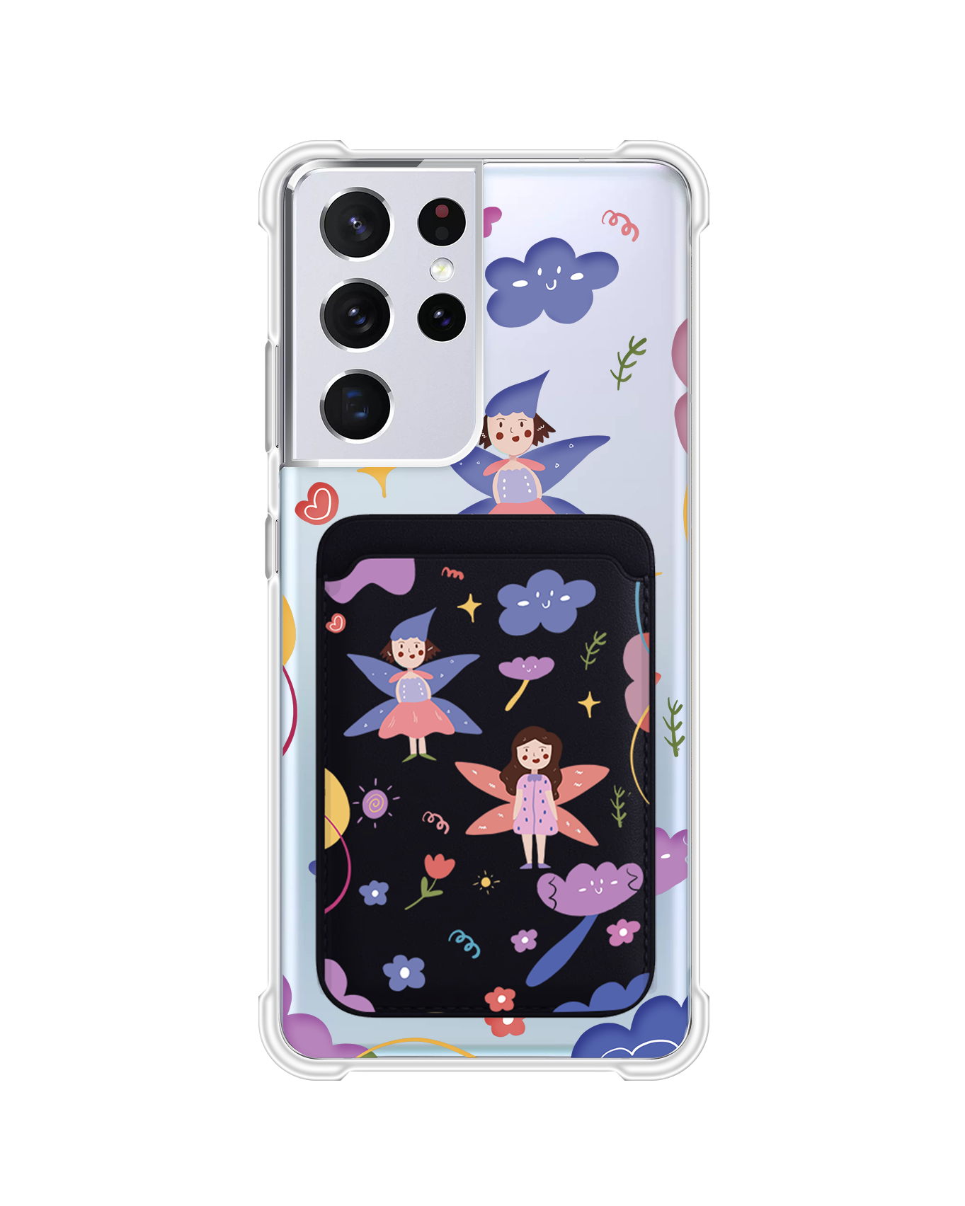 Android Magnetic Wallet Case - Fairy Pattern