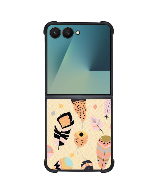 Android Flip / Fold Leather Grip - Feathers