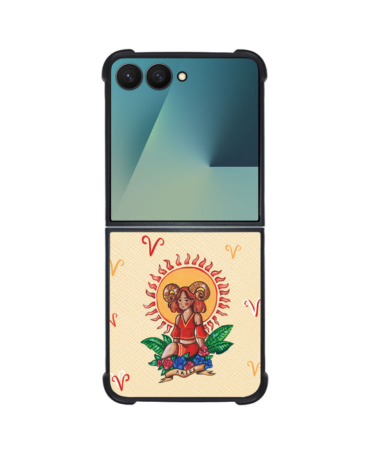 Android Flip / Fold Leather Grip - Aries