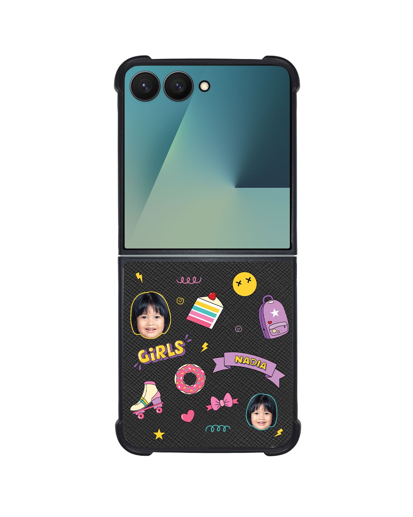 Android Flip / Fold Leather Grip - Face Grid Comic