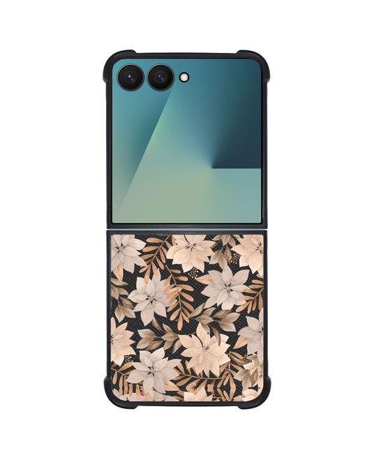 Android Flip / Fold Leather Grip - Rustic Lily