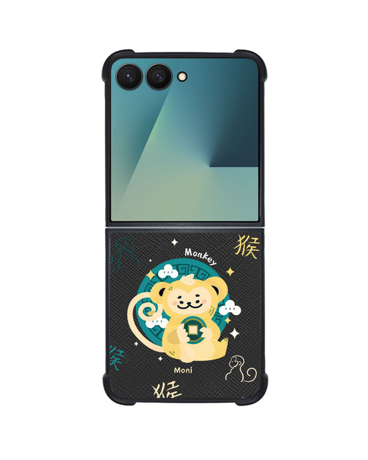 Android Flip / Fold Leather Grip - Monkey (Chinese Zodiac / Shio)