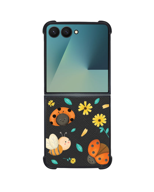 Android Flip / Fold Leather Grip - Lady Bug & Bee