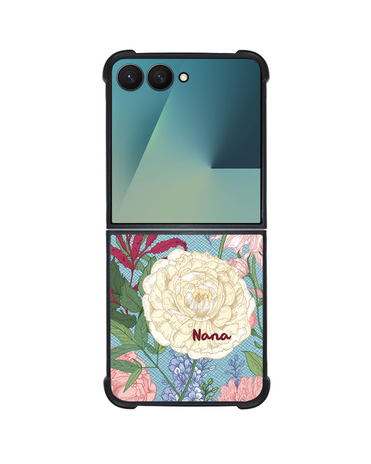 Android Flip / Fold Leather Grip - July Delphinium